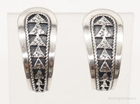 Western Designer Carolyn Pollack Relios RMT Tribal Sterling Silver Earrings