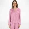 Simple Pink Flamingo Satin Pajamas