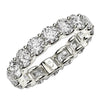 Round Cut Lab Grown Diamond Eternity Ring in 14k White Gold (4 cttw FG/VS2)