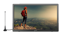Portable 16" 12 Volt Digital LED TV with USB, SD, and HDMI Input: Built-in Rechargeable Lithium Ion Battery and FM Radio Jupiter Gear