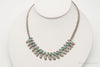 Handmade Vintage Native American Unsigned Turquoise Silver Necklace