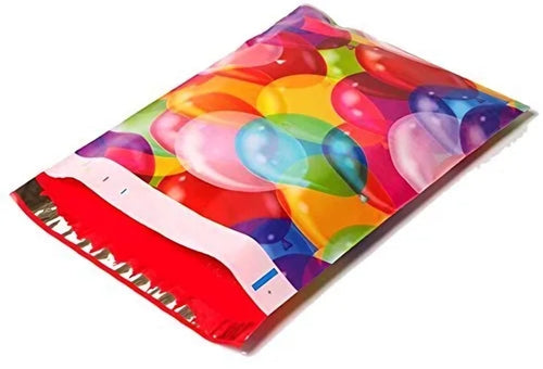 Balloon Birthday Poly Mailers Size 10x13 Colorful Shipping Bags