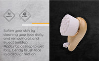 Bamboo Facial Exfoliating Brush Soft Superfine Fibers Pore Cleansing Brighten