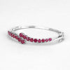 9.10 Carat Glass Filled Ruby .925 Sterling Silver Bangle