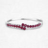 9.10 Carat Glass Filled Ruby .925 Sterling Silver Bangle