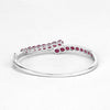 9.10 Carat Glass Filled Ruby .925 Sterling Silver Bangle