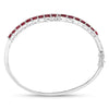 9.10 Carat Glass Filled Ruby .925 Sterling Silver Bangle