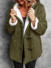 Full Size Pocketed Long Sleeve Hooded Toggle Jacket – Stylish & Functional Outerwear for Women