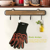 BBQ Oven Gloves High Temperature Resistance Barbecue Cooking Baking Heat Insulation 14 Inch Bracers Microwave Gloves Fireproof Kitchen Gloves for Outdoor Cooking BBQ Barbecue Accessories