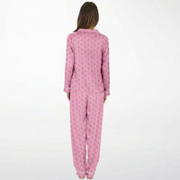 Simple Pink Flamingo Satin Pajamas