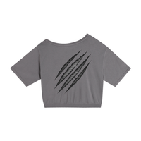 Claw Through Drop Shoulder Cotton T-Shirt