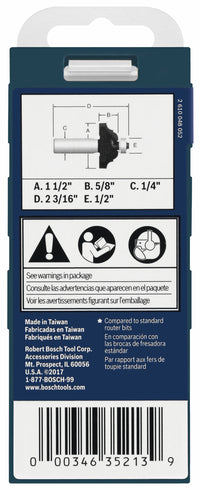 BOSCH 85581MC 1-1/2 In. x 5/8 In. Carbide-Tipped Classical Router Bit