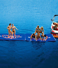 WOW Sports Floating Pool and Lake Water Walkway and Lounge - Red (12-2040) Jupiter Gear