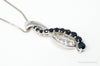 Designer Alwand Vahan Sapphire Cubic Zirconia Sterling Silver Necklace