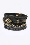 Beaded Layered Bohemian Magnetic Clasp Bracelet For Women