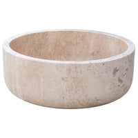 Natural Stone Tuscany Beige Travertine Above Vanity Bathroom Sink Honed (D)16" (H)6"