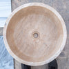 Natural Stone Tuscany Beige Travertine Above Vanity Bathroom Sink Honed (D)16" (H)6"