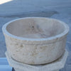 Natural Stone Beige Travertine Self-Rimming Above vanity or Drop-in Bathroom Sink