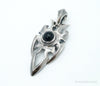 Designer BOMA Black Onyx Modernist Sterling Silver Pendant