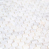 Bianco Ibiza White Marble Tumbled Mosaic Floor and Wall Tile - Livfloors Collection