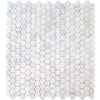 Bianco Ibiza White Marble Tumbled Mosaic Floor and Wall Tile - Livfloors Collection