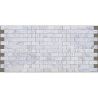 Bianco Ibiza White Marble Tumbled Mosaic Floor and Wall Tile - Livfloors Collection