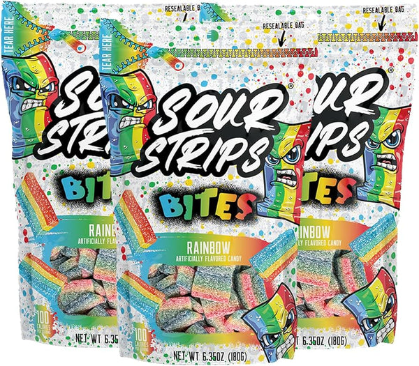 Sour Strips Rainbow Bites (180G) Spain