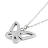 Black Butterfly Necklace With Crystal Accent Pendant
