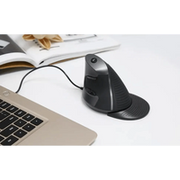 Black Ergonomic Design Vertical Mouse Adjustable DPI Optical Right Hand Mouse Reduce Wrist Pain 6 Buttons Modern Mouse For Computers Laptops PC