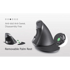 Black Ergonomic Design Vertical Mouse Adjustable DPI Optical Right Hand Mouse Reduce Wrist Pain 6 Buttons Modern Mouse For Computers Laptops PC