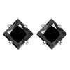Sterling Silver 925 Green Princess Cut Moissanite Stud Earrings For Women