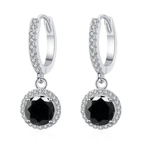 1Ct 6.5mm Blue Green Moissanite Drop Earrings For Women S925 Sterling