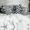 Black And White Checkered Ceramic Mug 13.5oz Hand-Painted Retro Dishwasher Safe