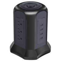 Power Strip Tower with 9 AC-Outlets and 4 USB Charging Ports Switch Control