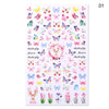 Blue Butterfly 3D Nail Stickers Flowers Leaves Self Adhesive Transfer Sliders Wraps Manicures Foils Decorations Decoration Tattoo Manicure Transfer Nail Decals Flowers Butterfly Designs Nails Supply Manicure Tips Design Nail Decoration