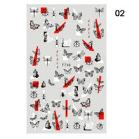 Blue Butterfly 3D Nail Stickers Flowers Leaves Self Adhesive Transfer Sliders Wraps Manicures Foils Decorations Decoration Tattoo Manicure Transfer Nail Decals Flowers Butterfly Designs Nails Supply Manicure Tips Design Nail Decoration