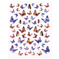 Blue Butterfly 3D Nail Stickers Flowers Leaves Self Adhesive Transfer Sliders Wraps Manicures Foils Decorations Decoration Tattoo Manicure Transfer Nail Decals Flowers Butterfly Designs Nails Supply Manicure Tips Design Nail Decoration