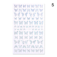 Blue Butterfly 3D Nail Stickers Flowers Leaves Self Adhesive Transfer Sliders Wraps Manicures Foils Decorations Decoration Tattoo Manicure Transfer Nail Decals Flowers Butterfly Designs Nails Supply Manicure Tips Design Nail Decoration