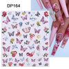Blue Butterfly 3D Nail Stickers Flowers Leaves Self Adhesive Transfer Sliders Wraps Manicures Foils Decorations Decoration Tattoo Manicure Transfer Nail Decals Flowers Butterfly Designs Nails Supply Manicure Tips Design Nail Decoration