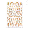 Blue Butterfly 3D Nail Stickers Flowers Leaves Self Adhesive Transfer Sliders Wraps Manicures Foils Decorations Decoration Tattoo Manicure Transfer Nail Decals Flowers Butterfly Designs Nails Supply Manicure Tips Design Nail Decoration