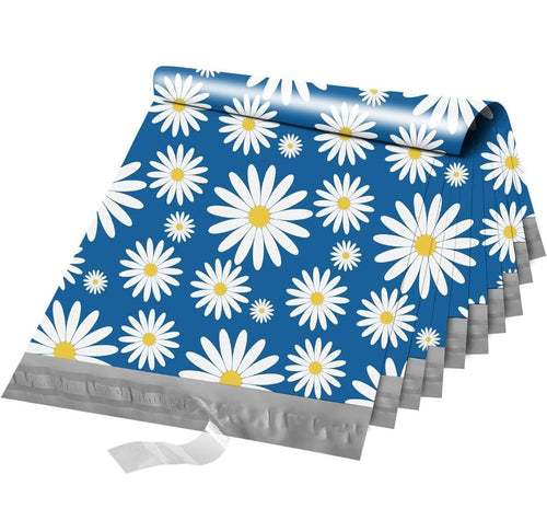 Blue Daisy Poly Mailers Size 10x13 Shipping Bags