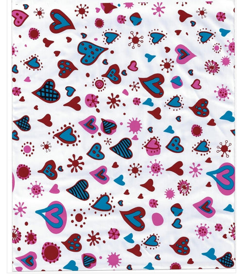 Blue Heart Colorful Poly Mailers Size 10x13 Shipping Bags