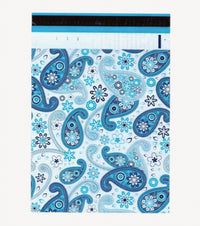 Blue Paisley Poly Mailers Size 6x9 Shipping Bags