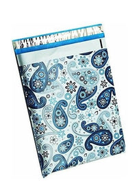 Blue Paisley Poly Mailers Size 6x9 Shipping Bags