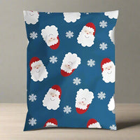 Blue Santa Poly Mailers Size 10x13 Christmas Shipping Bags
