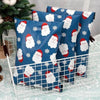 Blue Santa Poly Mailers Size 10x13 Christmas Shipping Bags