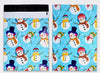 Blue Snowman Poly Mailers Size 10x13 Christmas Shipping Bags