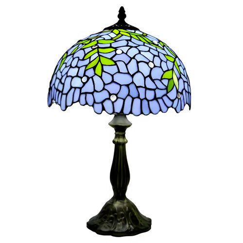 Blue Wisteria Glass Tiffany-Style Lamp