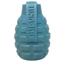 USA-K9 Grenade Rubber Dog Chew Toy | K9 Handler eDispenser Toy | Red & Blue | USA Made