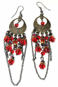 Boho Chandelier Earrings Long Dangle Beaded Tassel Style